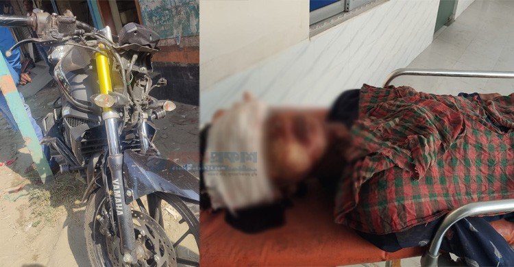 অটোরিকশার পেছনে মোটরসাইকেলের ধাক্কা, কলেজছাত্র নিহত