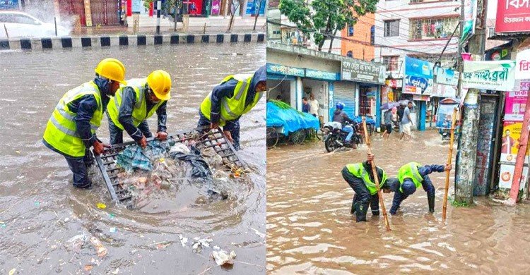 জলাবদ্ধতা নিরসনে কাজ করছে ডিএনসিসির ৫ হাজার কর্মী