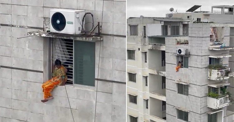 পালিয়ে মায়ের কাছে যাওয়ার চেষ্টা, সাততলার কার্নিশে আটকে গেল কিশোরী