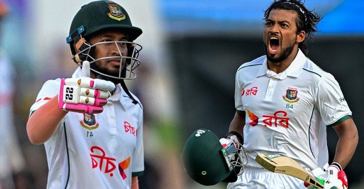মুশফিক-শান্তর জোড়া শতক, চালকের আসনে বাংলাদেশ