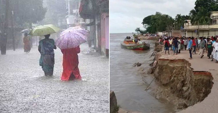 সিলেট বিভাগে অতি ভারী বৃষ্টিপাতের পূর্বাভাস, নদীভাঙনের শঙ্কা