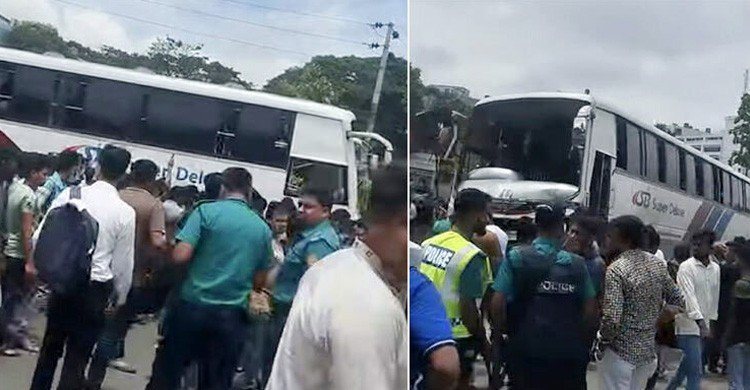 মিরপুরে নিয়ন্ত্রণ হারিয়ে সড়ক বিভাজকে উঠে গেল বাস, নিহত ১