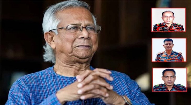 অগ্নিকাণ্ডে ৩ ফায়ার ফাইটারসহ ৪ জনের মৃত্যুতে প্রধান উপদেষ্টার শোক