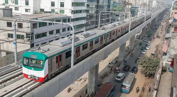 উত্তরা-মতিঝিল রুটে মেট্রোরেল চলাচল শুরু