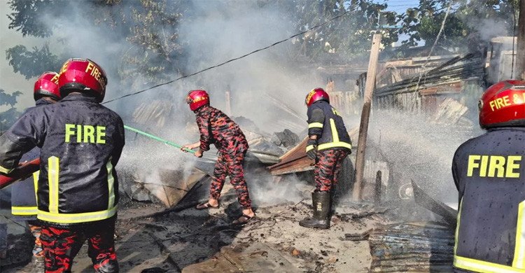 গ্যাস সিলিন্ডার লিকেজের আগুনে ৭ ব্যবসাপ্রতিষ্ঠান পুড়ল চাঁদপুরে 