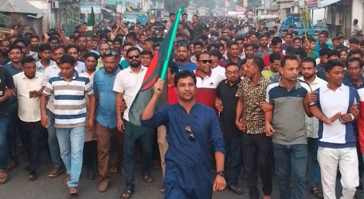 প্রতিষ্ঠাবার্ষিকীতে পলাশবাড়ীতে যুবদল নেতা নিক্সনের নেতৃত্বে আনন্দ মিছিল