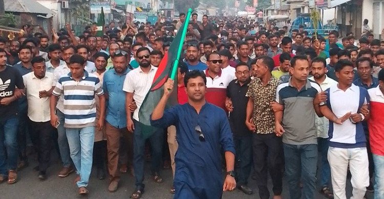 প্রতিষ্ঠাবার্ষিকীতে পলাশবাড়ীতে যুবদল নেতা নিক্সনের নেতৃত্বে আনন্দ মিছিল