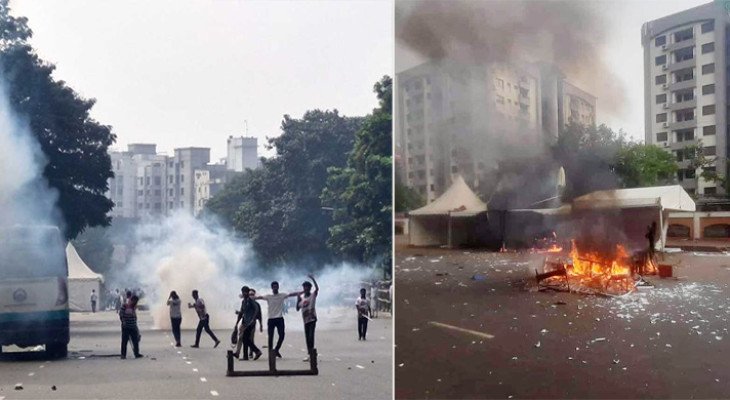 জুলাই সনদকে কেন্দ্র করে ভাঙচুর-আগুন, ৯০০ জনের বিরুদ্ধে মামলা