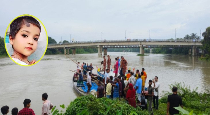 প্রতিমা বিসর্জনের সময় নৌকাডুবি,  এক শিশুর মরদেহ উদ্ধার