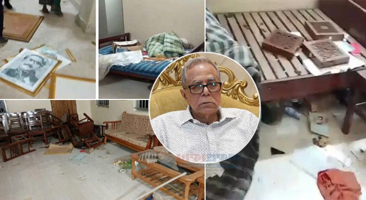 সাবেক রাষ্ট্রপতি আবদুল হামিদের বাড়িতে হামলা ও ভাঙচুর