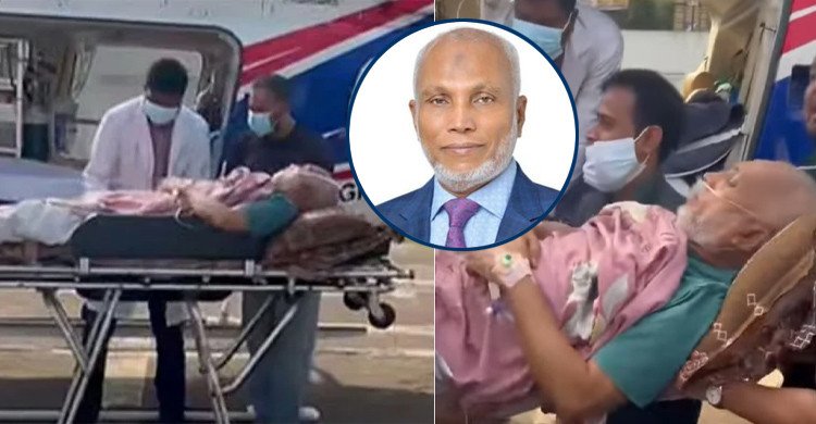 হেলিকপ্টারে ঢাকায় আনা হলো গুলিবিদ্ধ বিএনপি প্রার্থী এরশাদ উল্লাহকে