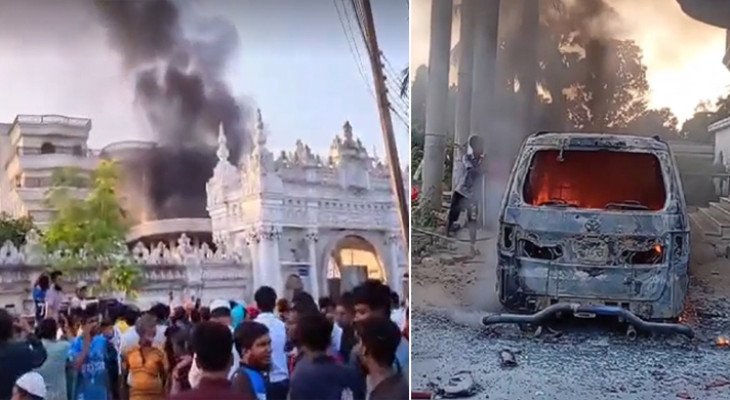 উত্তরায় সাবেক এমপি হাবিব হাসানের ভাইয়ের বাড়িতে হামলা, আগুন