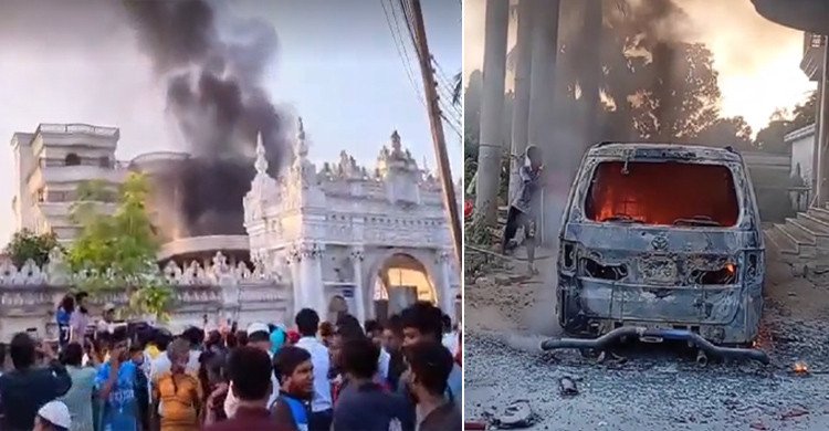 উত্তরায় সাবেক এমপি হাবিব হাসানের ভাইয়ের বাড়িতে হামলা, আগুন