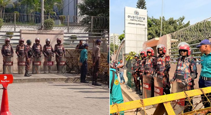 মাকে দেখতে যাবেন তারেক রহমান, এভারকেয়ারের সামনে নিরাপত্তা জোরদার