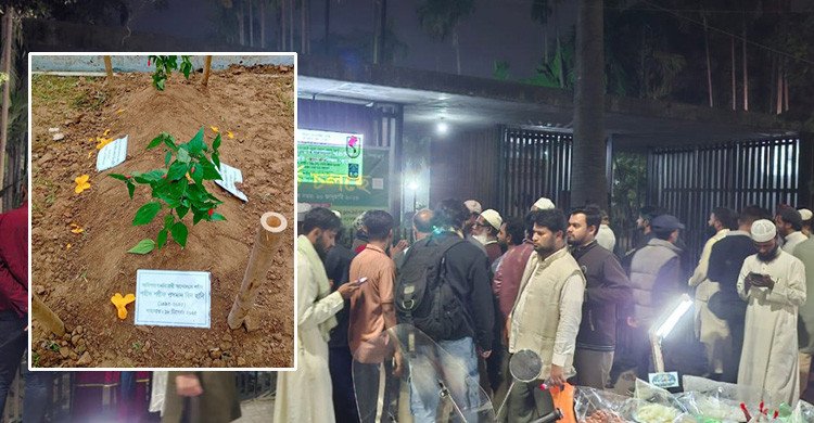 শহীদ হাদির কবর জিয়ারতে মানুষের ঢল, রাতেও থাকবে পুলিশ প্রহরা