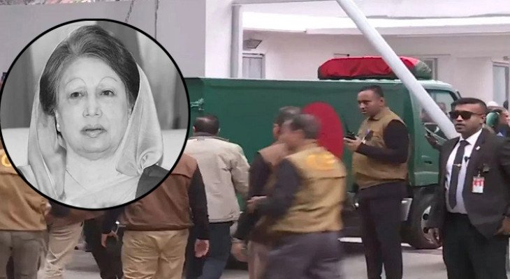গুলশানে তারেক রহমানের বাসায় নেয়া হয়েছে খালেদা জিয়ার মরদেহ