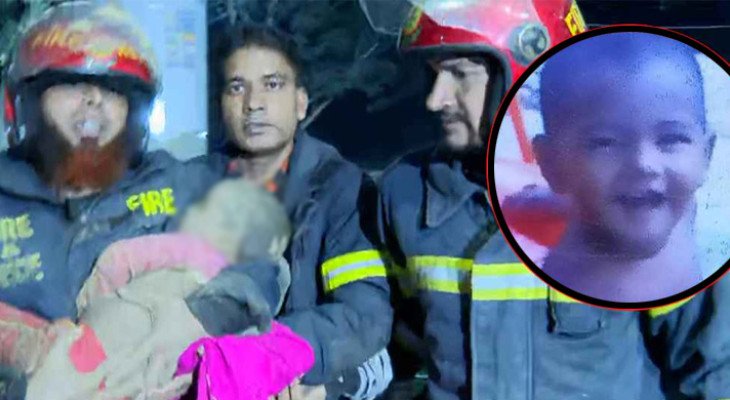 ৩২ ঘণ্টা পর উদ্ধার হলেও বাঁচানো গেল না শিশু সাজিদকে