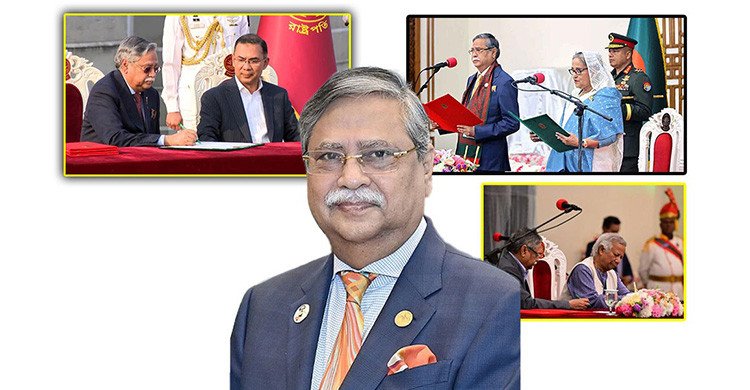 পরপর তিনটি সরকারকে শপথ পড়ালেন রাষ্ট্রপতি সাহাবুদ্দিন