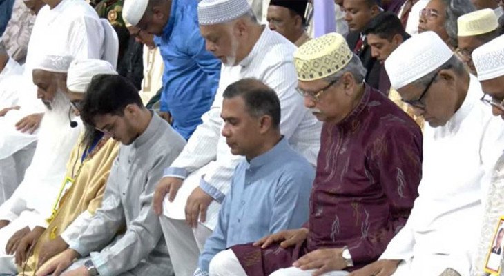 রাষ্ট্রপতি ও প্রধানমন্ত্রীর অংশগ্রহণে ঈদুল ফিতরের প্রধান জামাত অনুষ্ঠিত