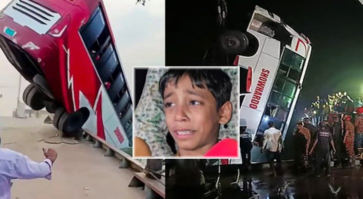 মা আমাকে বাসের জানালা দিয়ে বের করে দেয়, সাঁতরে উপরে উঠে মাকে খুঁজে পাচ্ছি না