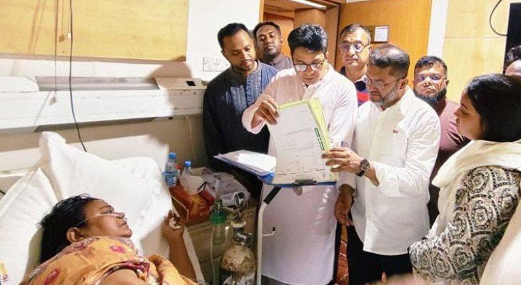 ওয়ার্ড বিএনপি নেতার অসুস্থ স্ত্রীর পাশে প্রধানমন্ত্রী তারেক রহমান 