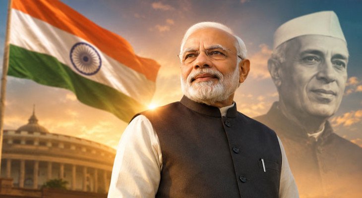 দীর্ঘ সময় দায়িত্ব পালনকারী প্রধানমন্ত্রী হিসেবে নেহরুর রেকর্ড ছাপিয়ে ইতিহাস গড়লেন মোদি