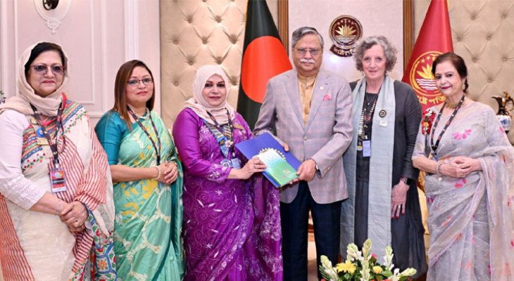 রাষ্ট্রপতির সঙ্গে ইন্টারন্যাশনাল ইনার হুইল প্রেসিডেন্টের সৌজন্য সাক্ষাৎ 