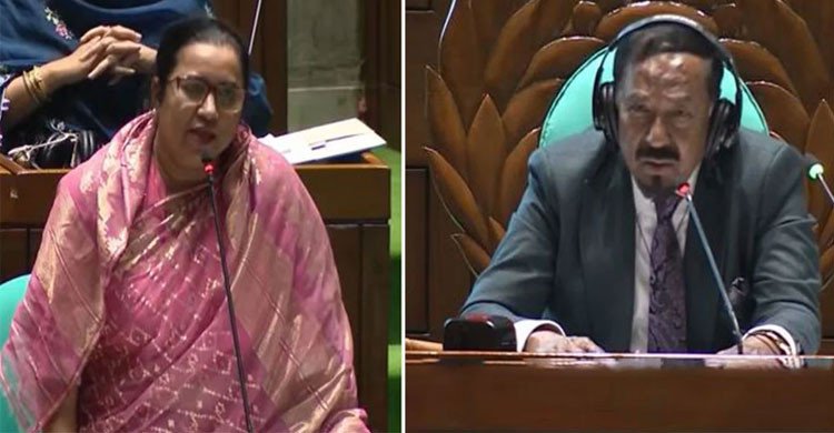 ‘২ মিনিটে শেষ করেন, বাকি কথা টকশোতে বলবেন’, নিলোফার চৌধুরী মনিকে স্পিকার 