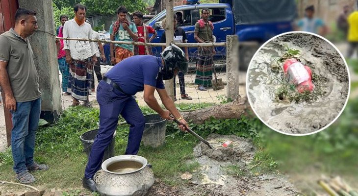 চুয়াডাঙ্গায় ‘জয় বাংলা’ লেখা বোমাসদৃশ বস্তু উদ্ধার, এলাকায় চাঞ্চল্য
