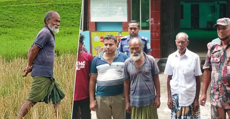 জামালপুর সীমান্তে ২৪ ঘণ্টা শূন্যরেখায় থাকা সেই বৃদ্ধকে পরিবারের নিকট হস্তান্তর