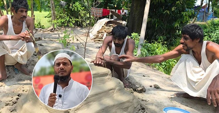 সনাতন ধর্মের সেই অসহায় তিন প্রতিবন্ধী ভাইয়ের দায়িত্ব নিলেন এমপি মাসুদ