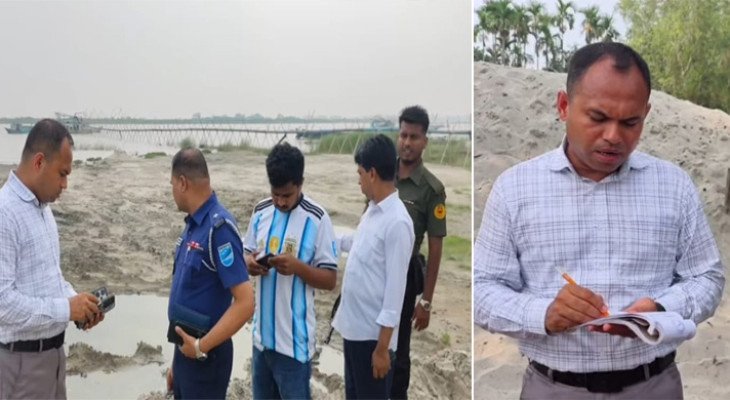 টাঙ্গাইলে বিদ্যালয়ের পাশে অবৈধভাবে বালুঘাট, ব্যবসায়ীকে ৫০ হাজার টাকা অর্থদণ্ড