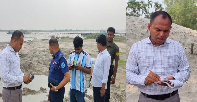 টাঙ্গাইলে বিদ্যালয়ের পাশে অবৈধভাবে বালুঘাট, ব্যবসায়ীকে ৫০ হাজার টাকা অর্থদণ্ড