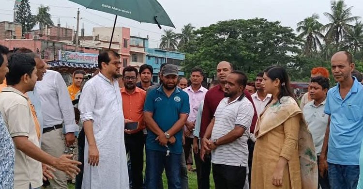 চুয়াডাঙ্গায় স্টেডিয়ামের কাজ পরিদর্শনে জাতীয় ক্রীড়া পরিষদের নির্বাহী পরিচালক 