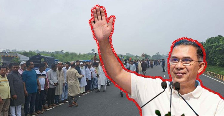 ব্যানার-ফেস্টুন নয়, ৪০ কিলোমিটার মানবপ্রাচীরে প্রধানমন্ত্রীর সংবর্ধনা 