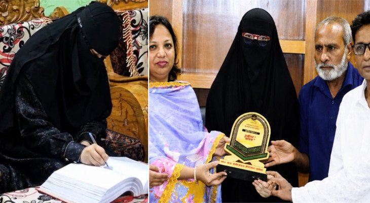 ৮ মাসে নিজ হাতে ৩০ পারা পবিত্র কোরআন লিখলেন লাকসামের সুরাইয়া