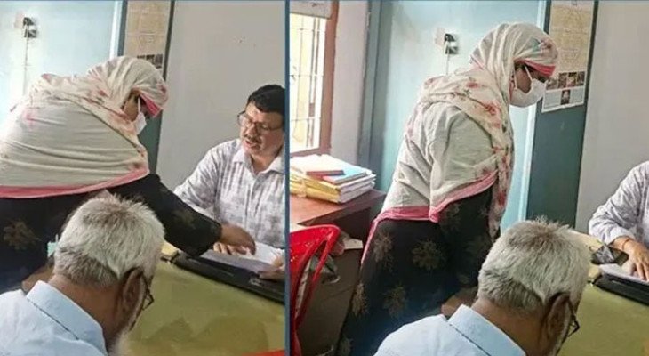 ভূমি অফিসে বোরকা পরে হাজির ঢাকা জেলার ডিসি