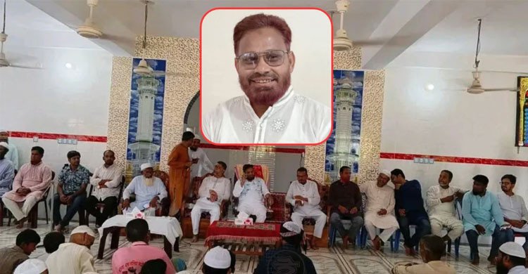 মসজিদের ভেতরে চেয়ার-সোফা বসিয়ে বিএনপি এমপির সভা