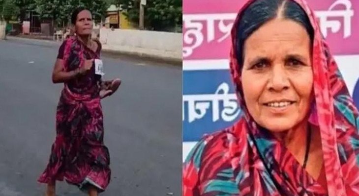 মেয়ের পড়াশোনার খরচ জোগাতে খালি পায়ে ম্যারাথন জিতলেন ৪৭ বছরের মা