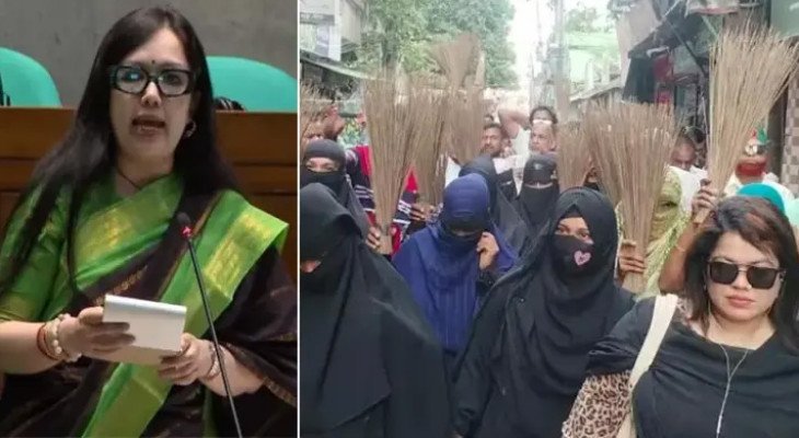 আশুগঞ্জে রুমিন ফারহানার বিরুদ্ধে বিএনপির ঝাড়ু মিছিল, অবাঞ্ছিত ঘোষণার হুঁশিয়ারি