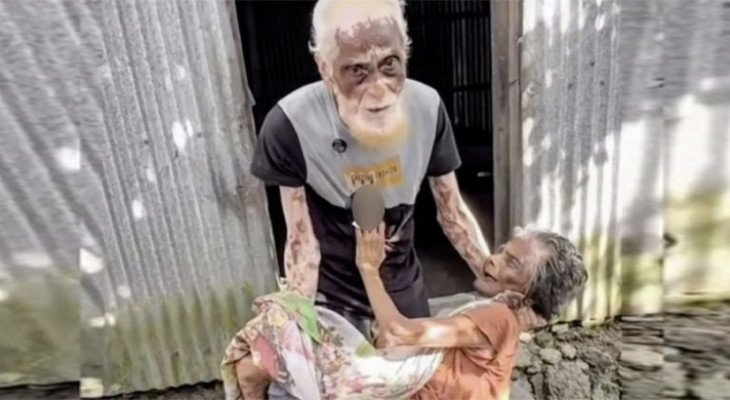 আল্লাহ খাবার দাও, স্ত্রীকে নিয়ে খুব কষ্টে আছি: ৮০ বছরের সাজুর আকুতি