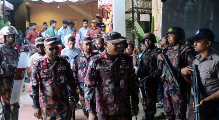 দুর্গাপূজায় বান্দরবানে ১২ প্লাটুন বিজিবি মোতায়েন