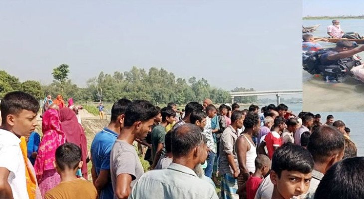 স্ত্রী ও দুই নাতিকে বাঁচাতে গিয়ে নদীতে ডুবে প্রাণ গেল কৃষক আফজালের