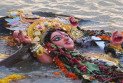 অশ্রু আর ভালোবাসায় দেবী দুর্গার বিদায়, বিসর্জনে শেষ হলো দুর্গোৎসব