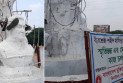 ঝিনাইদহে বীরশ্রেষ্ঠ হামিদুর রহমানের ভাস্কর্যে জুতার মালা