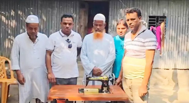 জামায়াতের দেওয়া সেলাই মেশিন ফেরত দিলেন সেই বিএনপি নেতার স্ত্রী