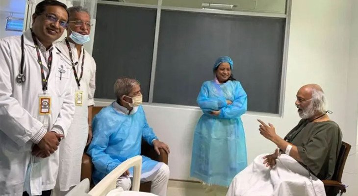 হাসপাতালে ড. মঈন খানকে দেখতে গেলেন রাষ্ট্রপতি
