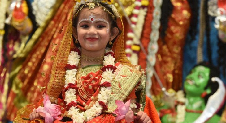 দুর্গাপূজার মহাঅষ্টমী আজ, রামকৃষ্ণ মিশনে কুমারী পূজা